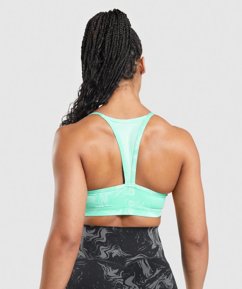 Women's Gymshark GS Power Sports Bra Light Turquoise | CA 810763